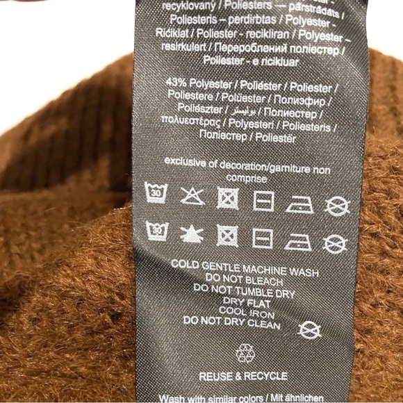 VERO MODA Loopi Brown Fuzzy Sweater Vest NWT - Picture 9 of 10